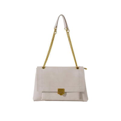 Briya Women's Shoulder Bag Elegant Leather with Gold Chain Strap